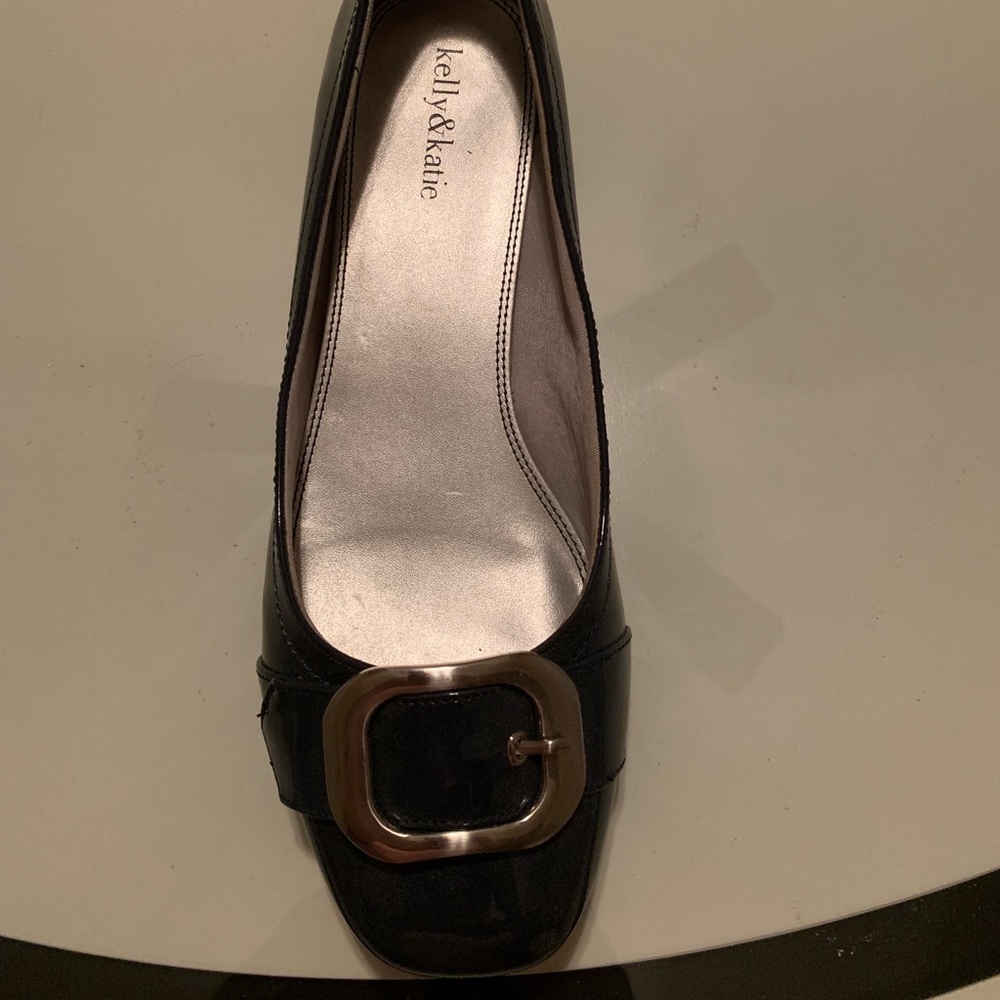 Kelly & Katie Navy Patent Leather Flats